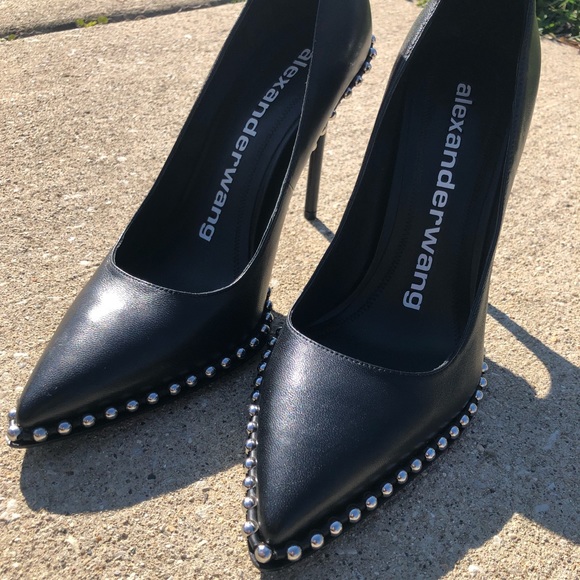 alexander wang rie studded pumps